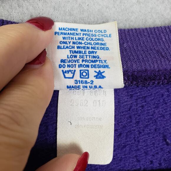 Vintage Size XL Minnesota Vikings Crewneck Sweatshirt Retro Football Helmet Logo - Picture 6 of 11